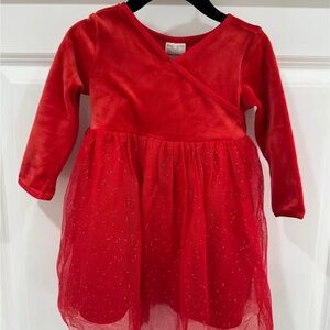 Hanna Andersson Bright Red Girls Wrap-Style Dress